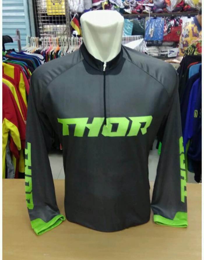 Baju Sepeda Thor Lengan Panjang Abu Stabilo