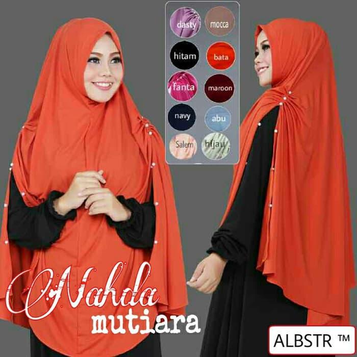 Jilbab syari | KHIMAR NAHDA MUTIARA | Jual hijab dan kerudung instan A0975