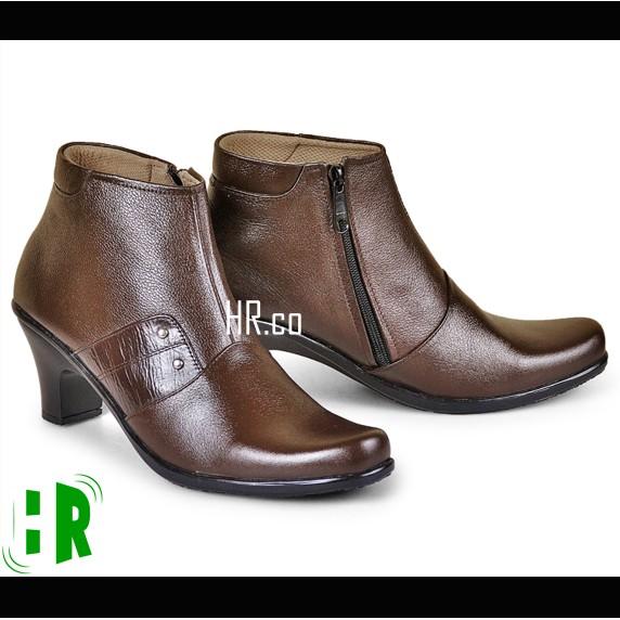 Promo Sepatu Pantofel Heels Boots Wanita Boot Formal Cewek Kerja Cibaduyut Gratis Ongkir