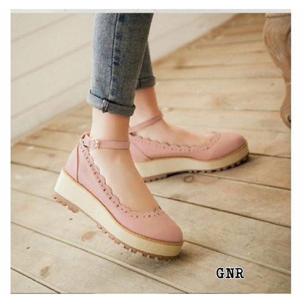 Flash Sale Wedges GNR Pink Diskon Lazada