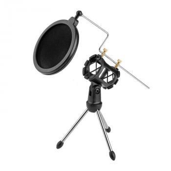 Laz COD - Mini Tripod Stand Mikrofon Universal dengan Pop Filter - Lazpedia