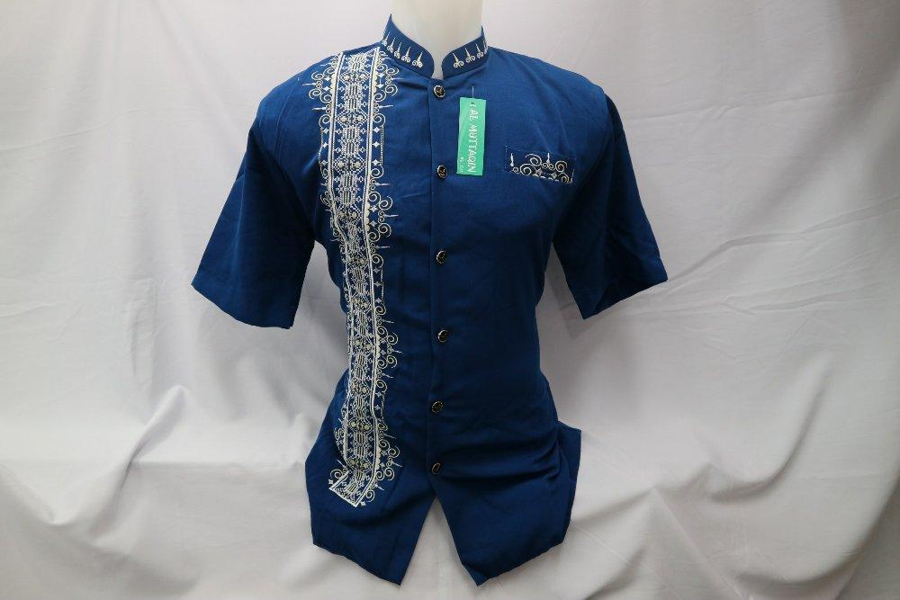 Baju Pria Muslim Gamis Dewasa Baju Koko Lengan Pendek Jasko Jas Koko Biru Seragam Nikah Haji Marawis Hadroh Tanah Abang Jakarta SKH 096 di lapak Al Muttaqin Collection produsenbajukoko