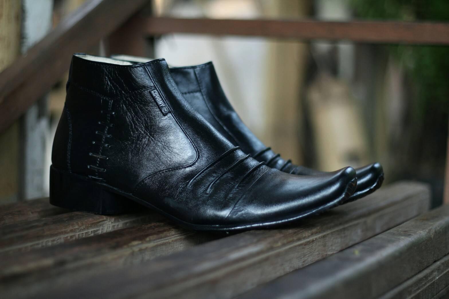 Sepatu Pantofel Pria 100% Kulit Sapi Premium untuk Kantor Kerja Pesta Cevany - Kickers - Crocodile Sepatu Kulit Pria Pantofel Formal Kerja Kantor Sepatu Formal Pantofel Pria
