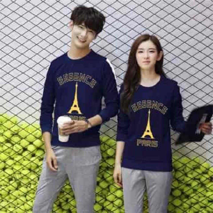 Promo Cp Essence Navy LT Baju Couple Babyterry Navy Berkualitas