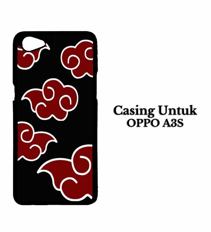 Casing OPPO A3S Naruto Akatsuki Cloud Emblem Hardcase Custom Case Snitchshop