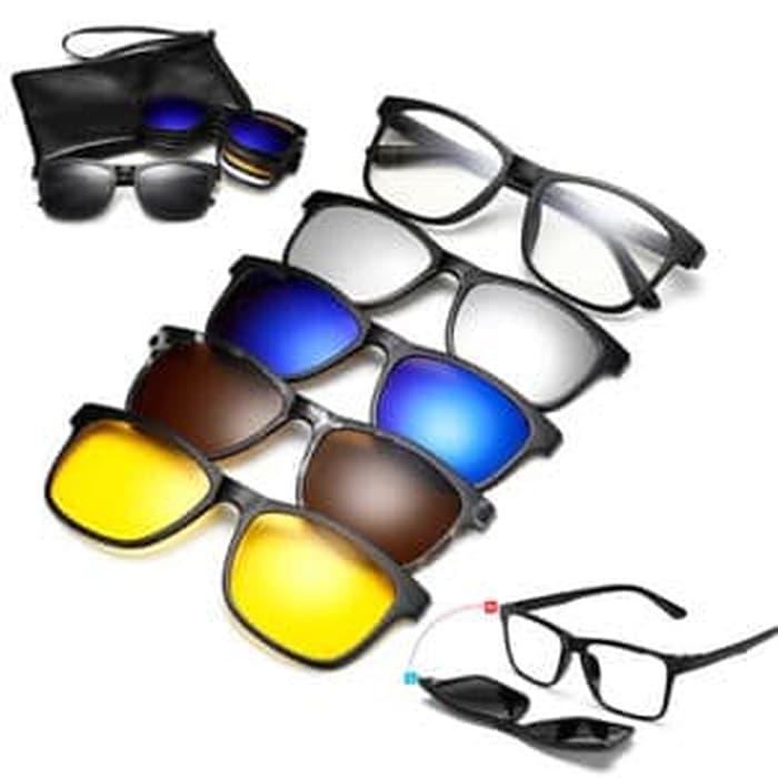 Terbaru!! Rayban Rb005 Frame Kacamata Pria Wanita Clip On Free 5 Lensa Super - ready stock