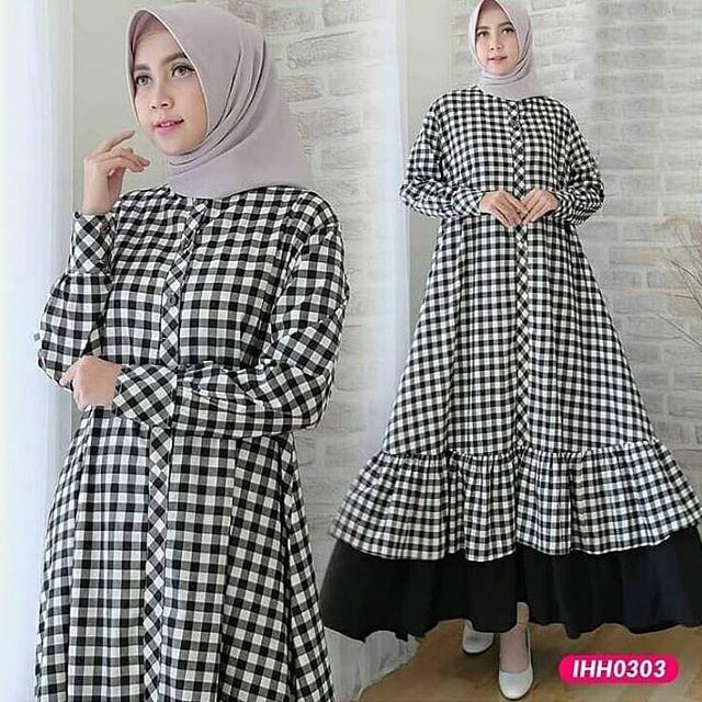 TJK Fashion KARINA Dress | Baju Gamis | Gamis Casual Terbaru