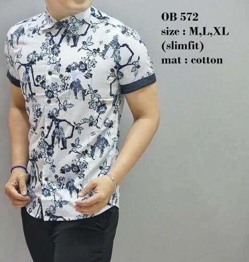 Batik Slimfit Tangan Pendek Pria OB 572