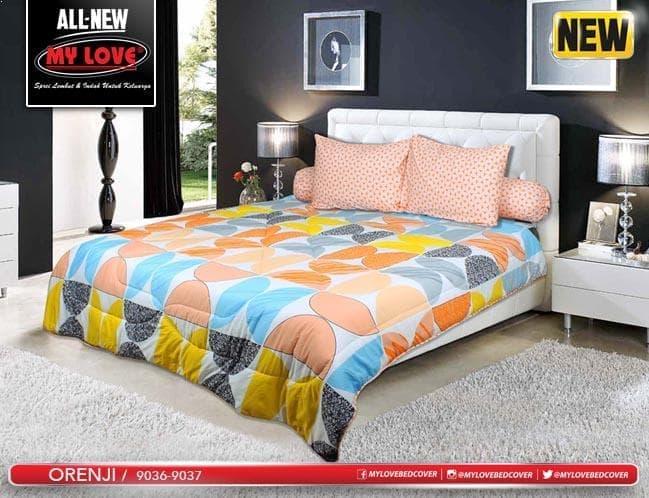 BEDCOVER SET MY LOVE ORENJI No.1 KING 180 T30 BCS BED COVER POLKA DOT Exclusive
