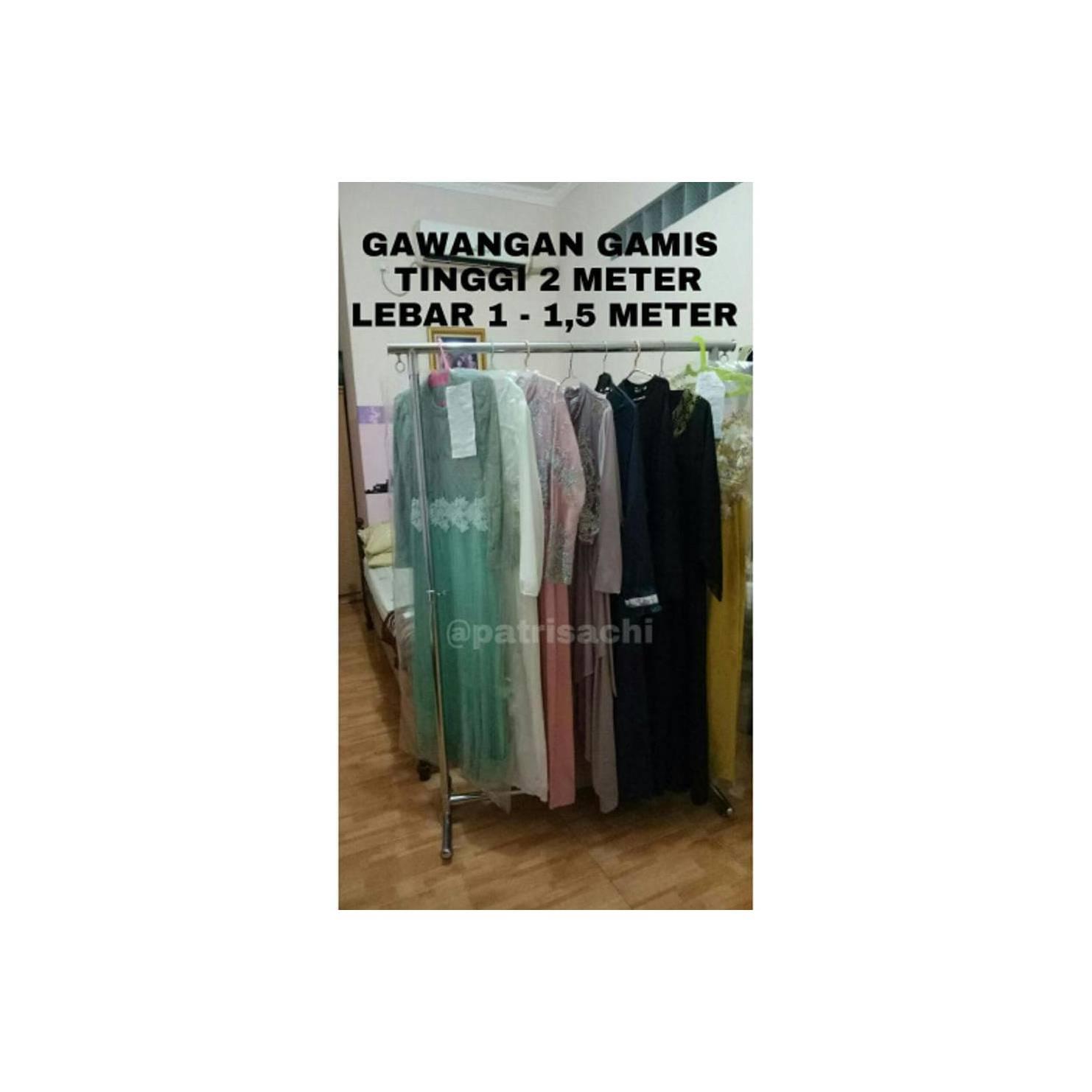 Baru Gantungan Baju Gawangan Baju Gamis Long Dress (Tinggi 2 Meter)
