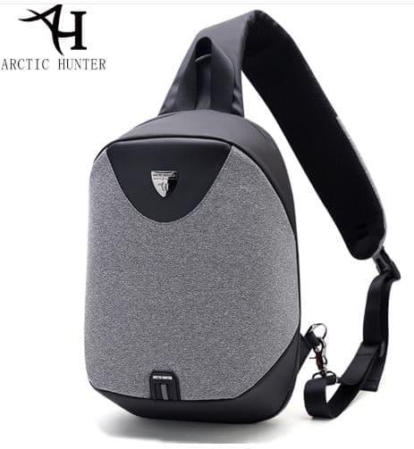 HOT SPESIAL!!! Tas Selempang Anti Maling Usb Port Charger Anti Air Ori Arctic Hunter - Hitam