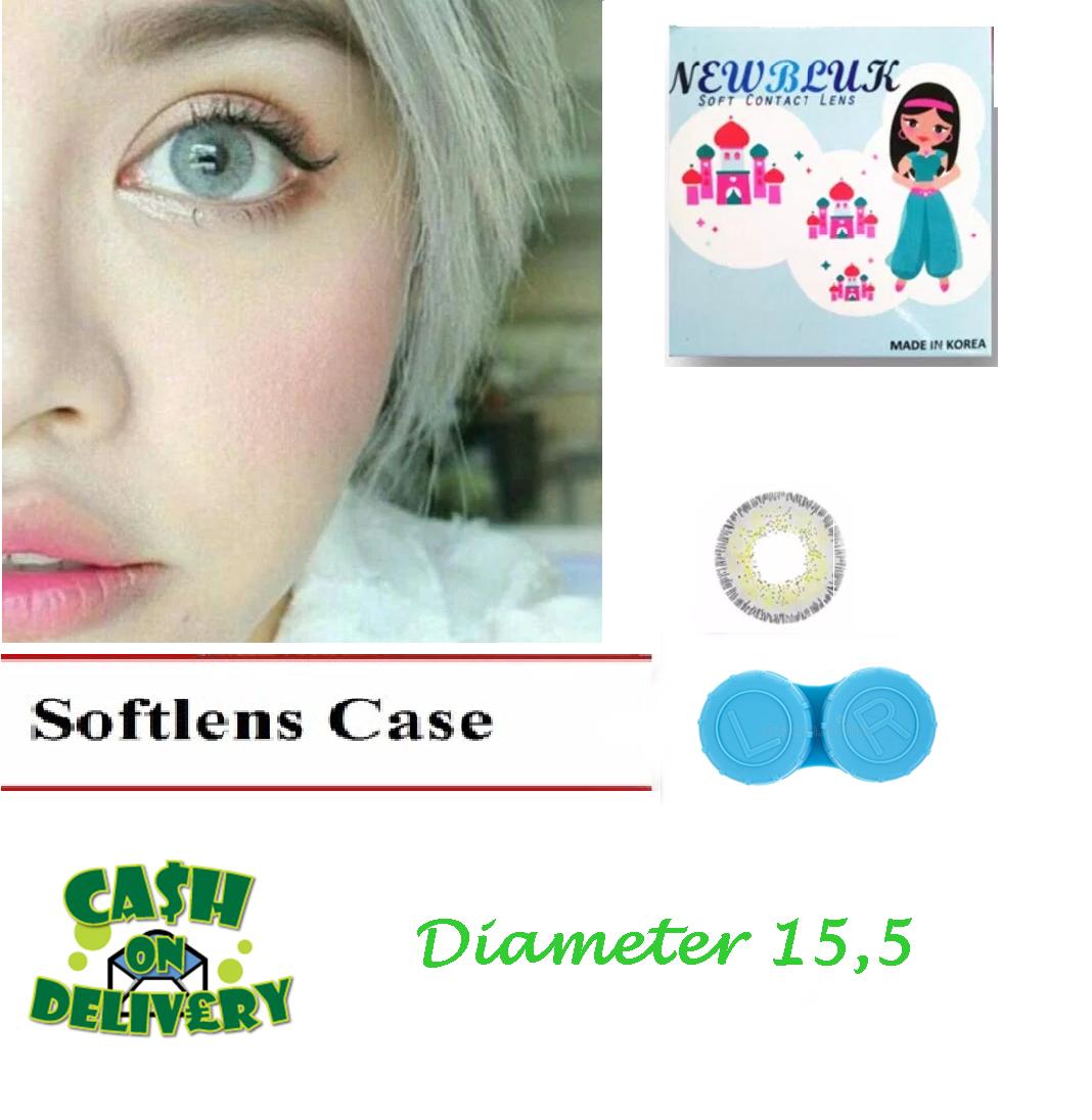 JBS Newbluk Softlens - Nyaman di Pakai - Grey color Free Lencase