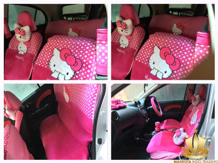 PROMO Sarung Jok Mobil / Bantal Mobil 18 in 1 / 18in1 Hello Kitty Pink HT TERLARIS
