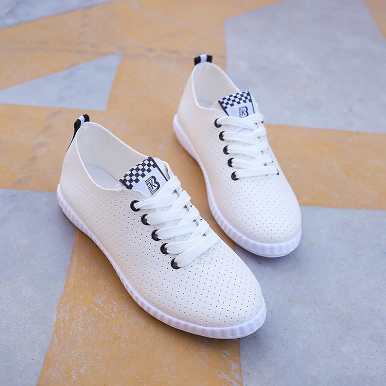 Sepatu Wanita Baru Sepatu Santai Korea Fashion Style Musim Panas Wanita Musim Panas (Sepatu Kets Putih Hijau)