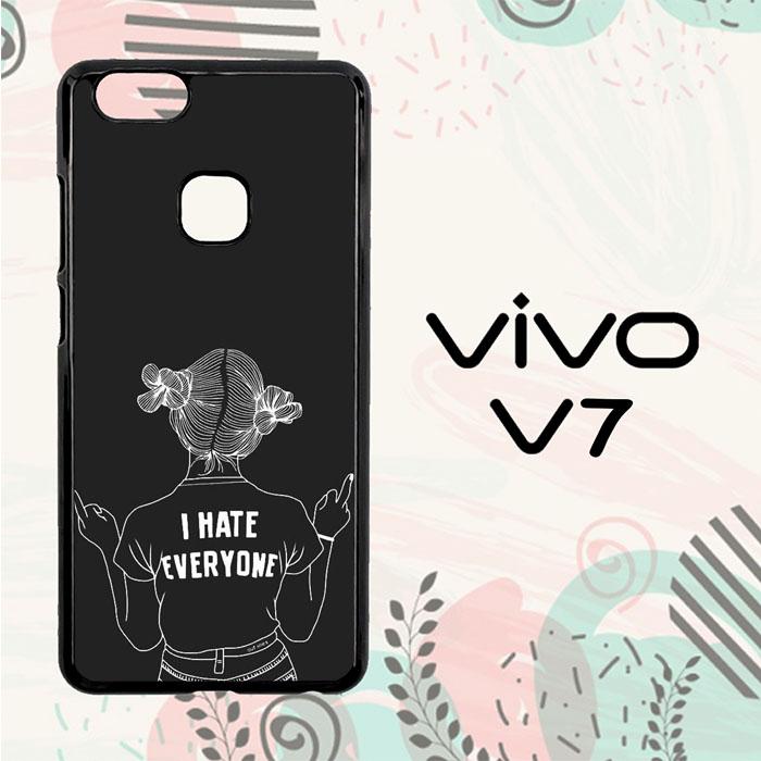 Casing Vivo V7 Custom Hardcase HP I Hate Everyone L0518