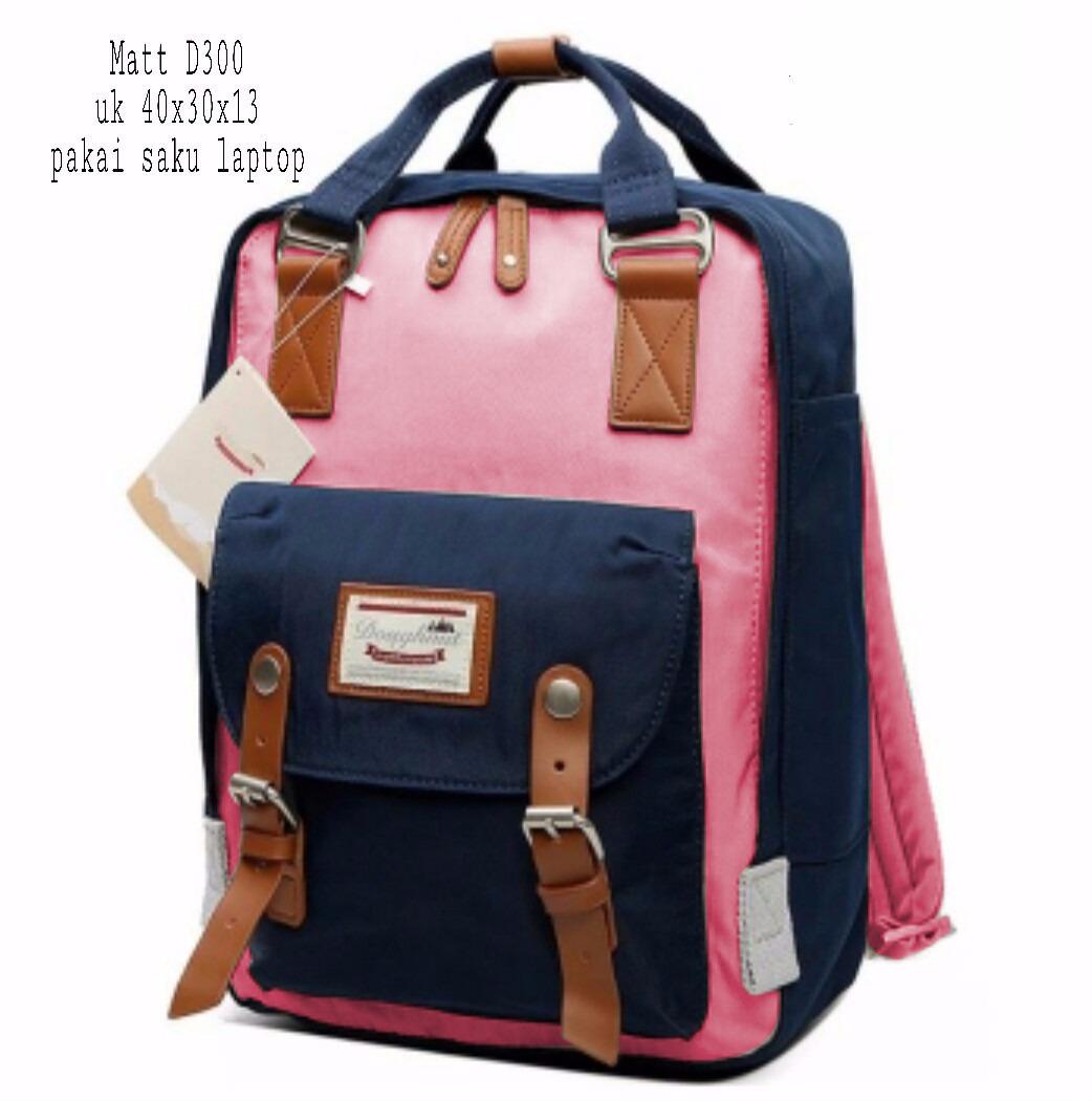 Backpack Korean Style Dough Combination 2 Colors / Tas Ransel Wanita Korean Style 