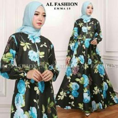 SUPPLIER GROSIR 15396 B26 MAXI BUSUI MAXY SYARI GAMIS LENGAN PANJANG BAJU MUSLIM FASHION BUSANA MUSLIMAH WARNA HIJAU MURAH KEKINIAN BAHAN KATUN