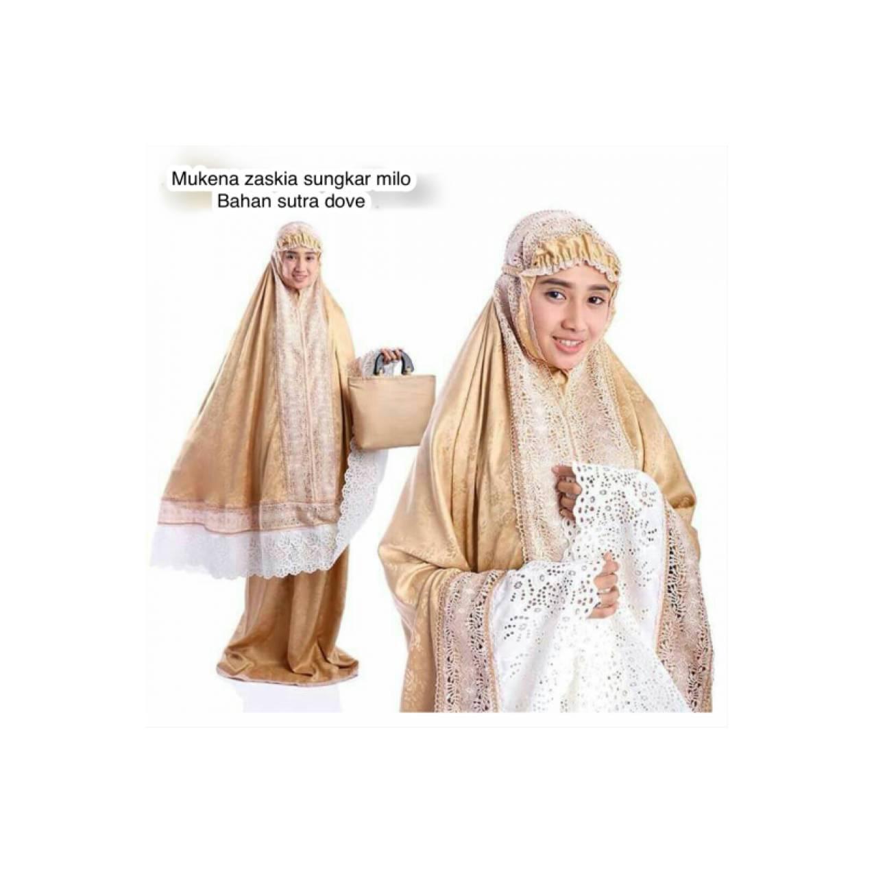 Mukena Sutra dove Zaskia Sungkar milo T52