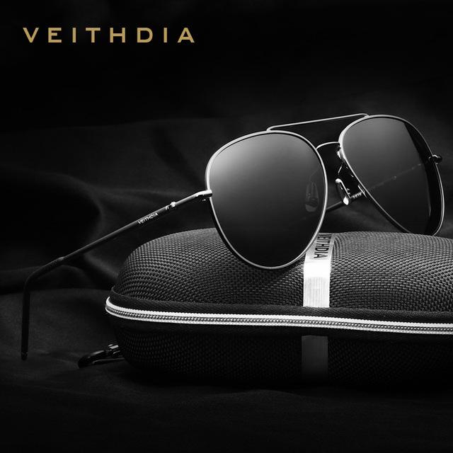 Veithdia Kacamata Hitam Aviator Pilot Polarized Driving Sunglasses - Hitam