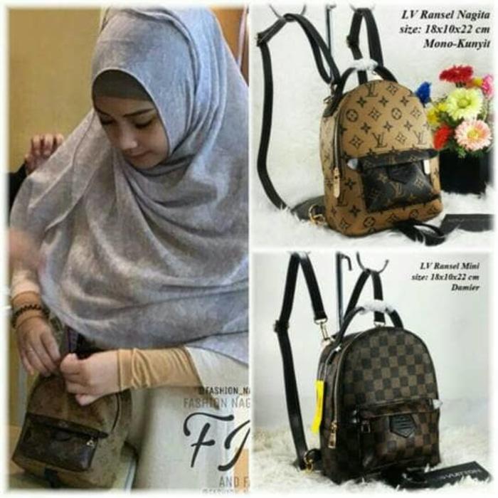 ORIGINAL!!! Tas Ransel Nagita/ Backpack LV/ Ransel Mini/ Tas Gendong Kecil - tr792y