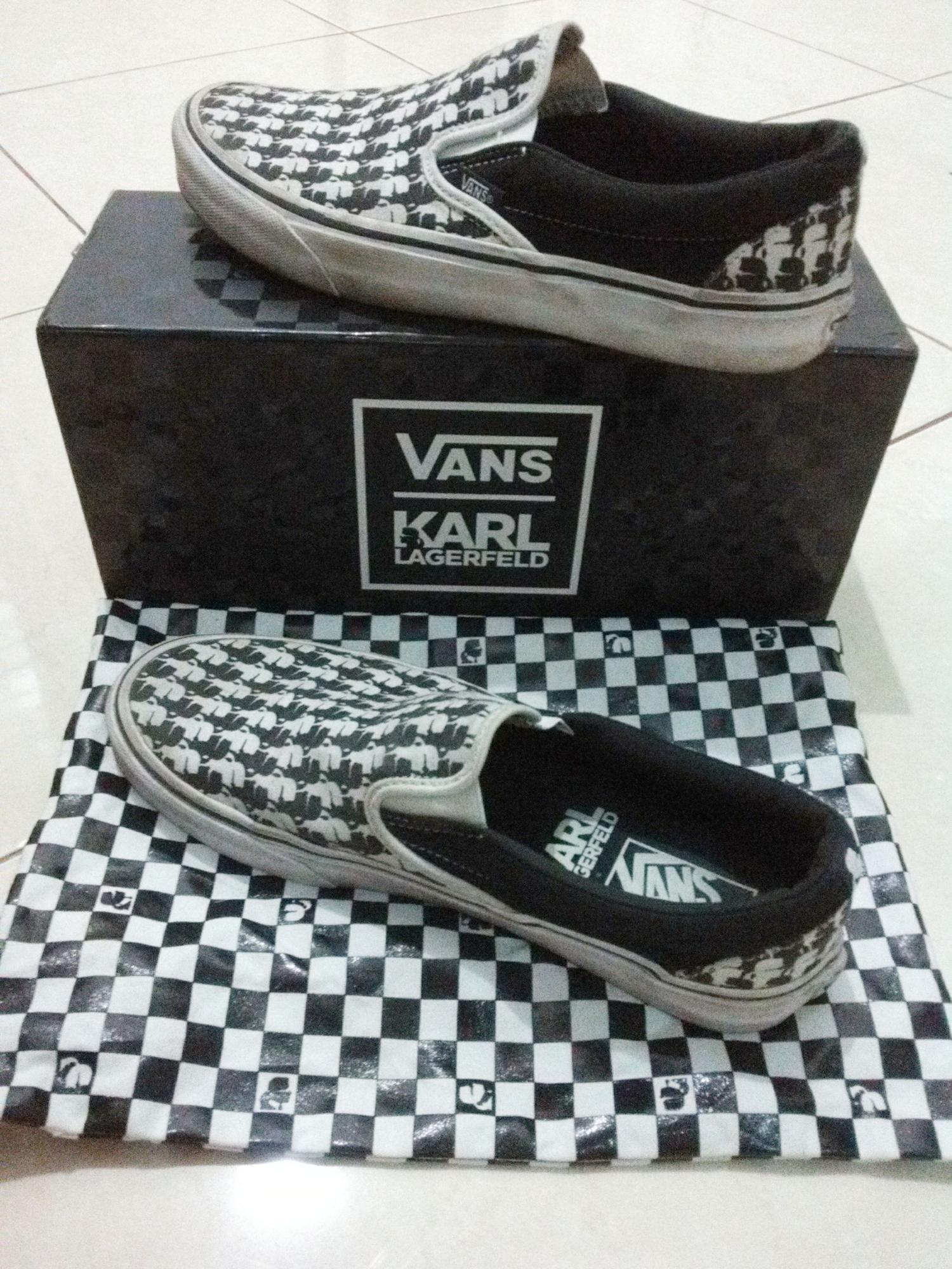Sepatu Vans Karl Lagerfeld Classic Slip On Original
