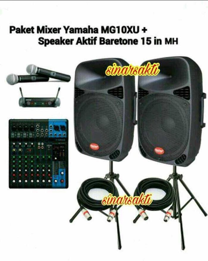 ORIGINAL PROMO PAKET SOUND SYSTEM YAMAHA & BARETONE ( 15 INCH AKTIF ) ORIGINAL