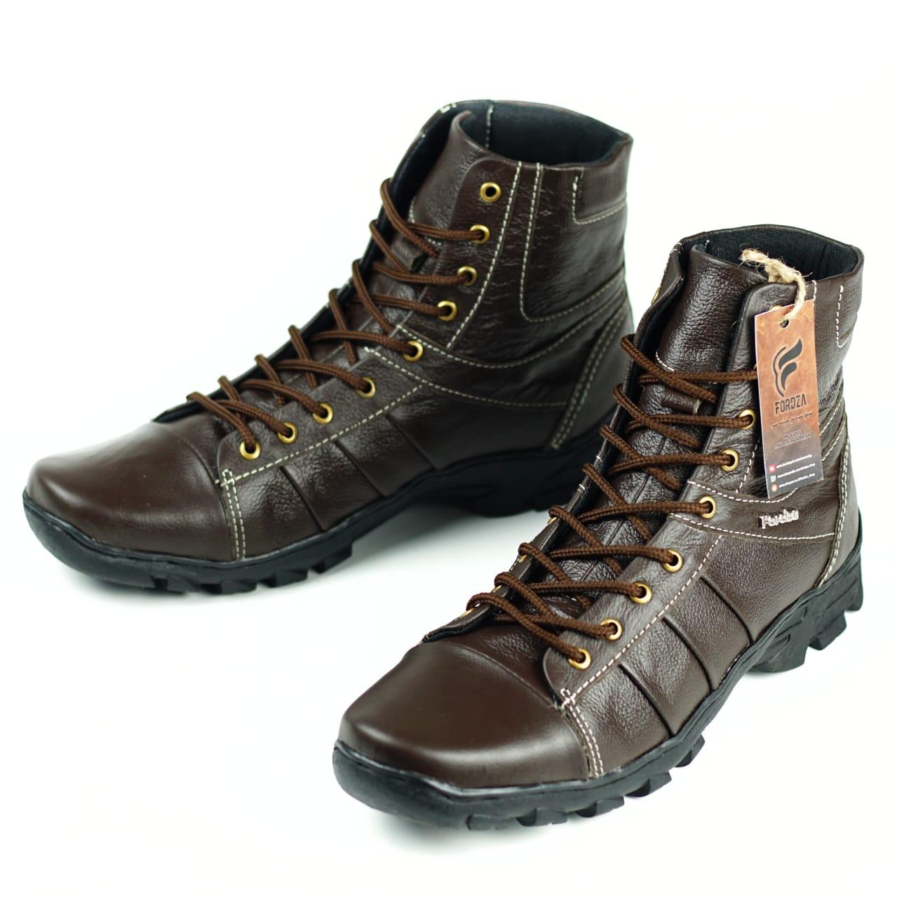 SEPATU BOOTS PRIA KULIT ASLI HIKING TOURINNG OUTDOOR BKS03TP