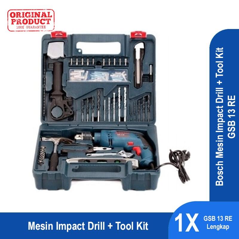 Bosch GSB 13 RE & Hand Tool Kit 06012271K3 - Mesin Bor Tembok Beton