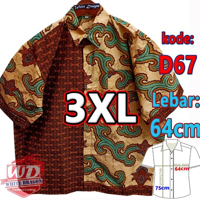 KEMEJA BATIK BIG SIZE 3XL LEBAR 64CM KATUN JUMBO BIGSIZE e BATIK JOGJA DAN BATIK PEKALONGAN BATIK MURAH TERMURAH TERMAHAL TERPOPULER