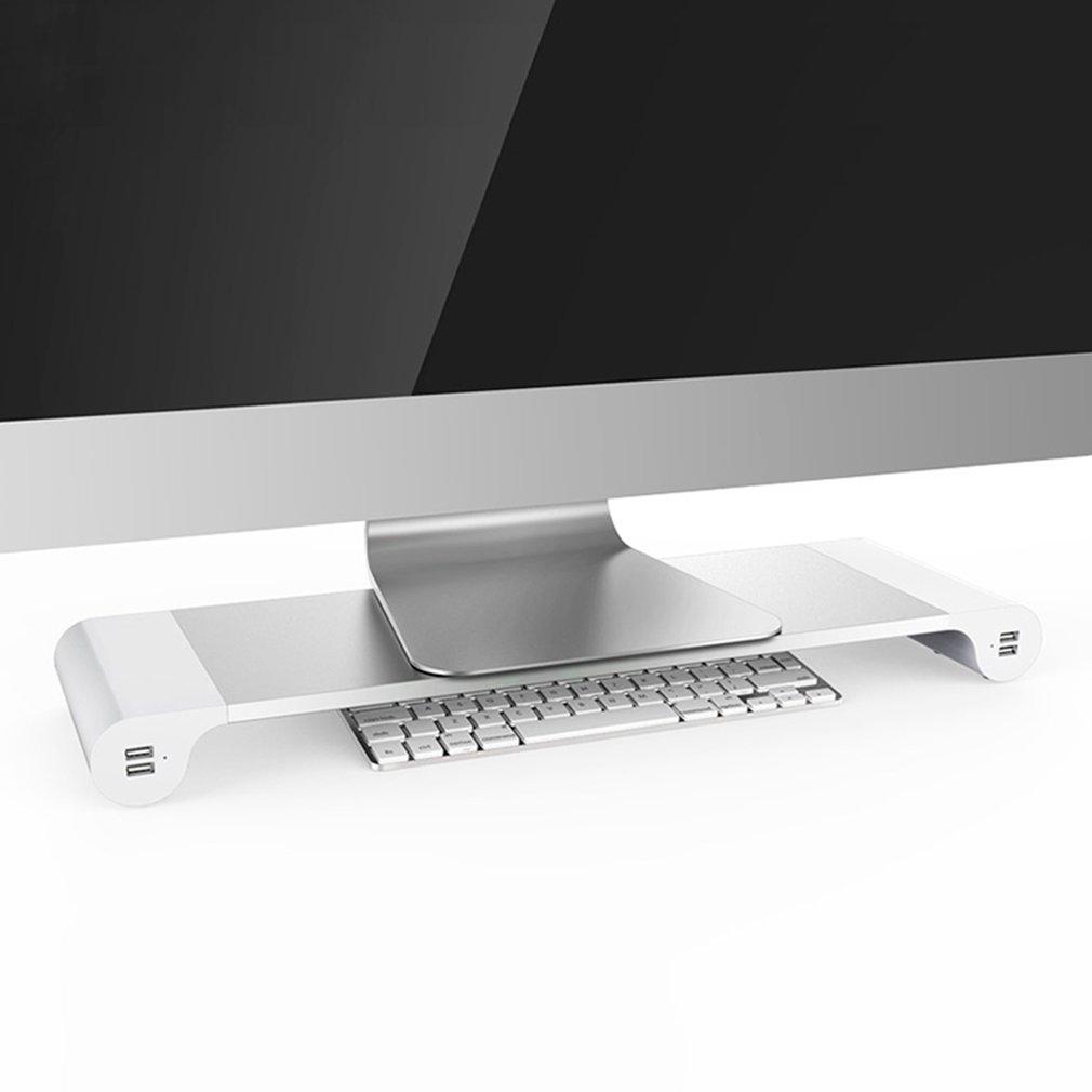 Desain Klasik Portabel 4 Port USB Monitor Komputer Laptop Penahan Braket Menghemat Ruang Heighten Penyangga untuk Komputer Buah