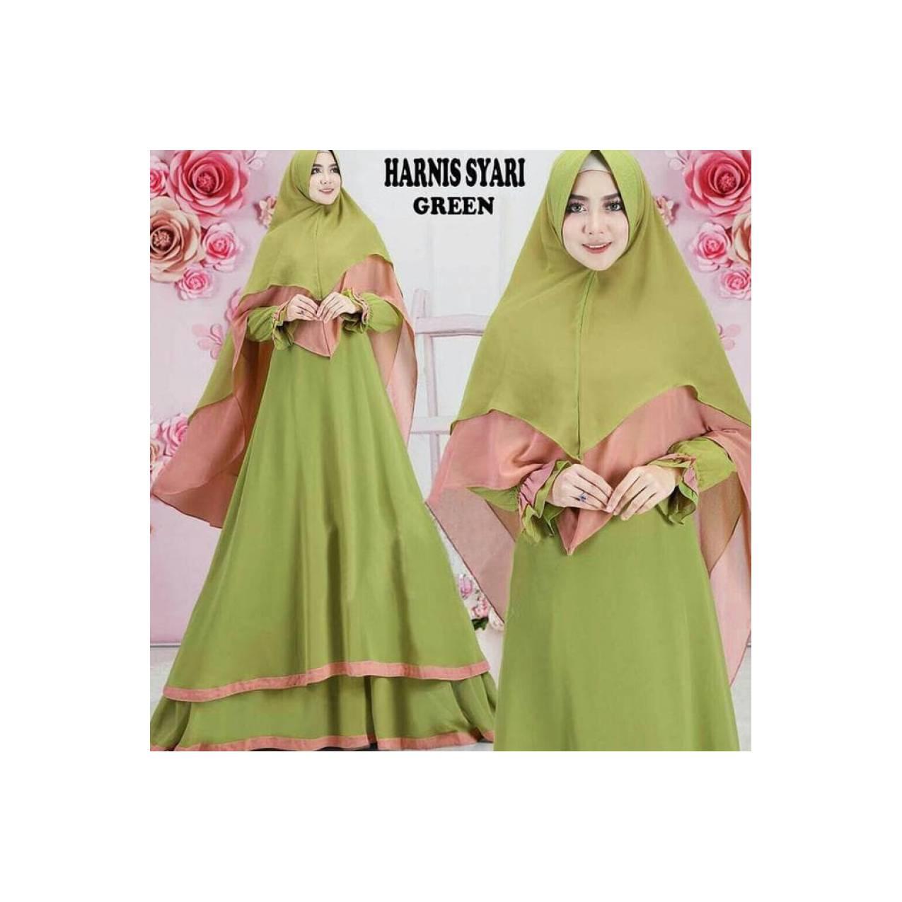 BAJU MUSLIM WANITA MERK READY BAJU BUSANA MUSLIM GAMIS HARNIS SYARI