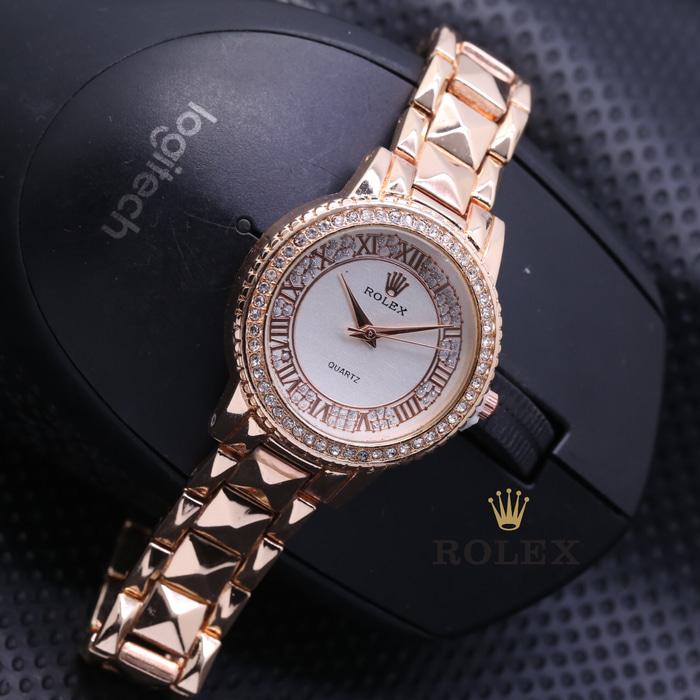 JAM TANGAN BRANDED CEWEK WANITA ROLEX RANTAI KW SUPER SIMPLE ELEGAN