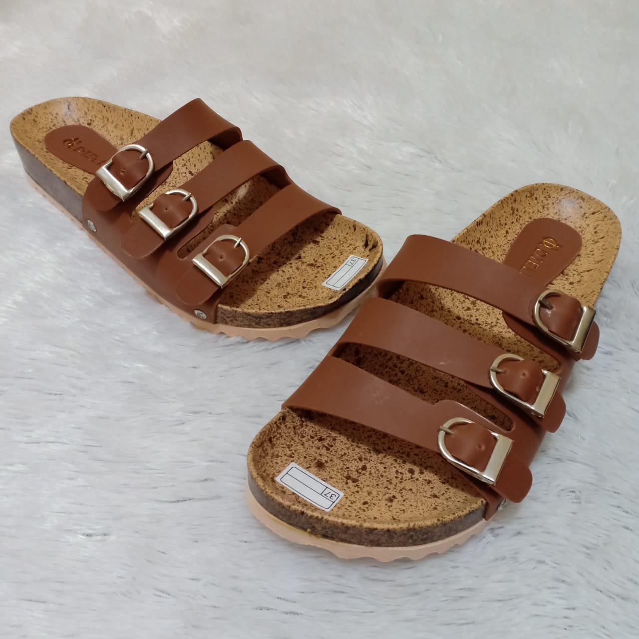Sandal Wanita Kokop Tali Tiga Model Terabru/Sandal Flat Wanita/Sandal Flip Flop Footbed Murah DN-03 JY