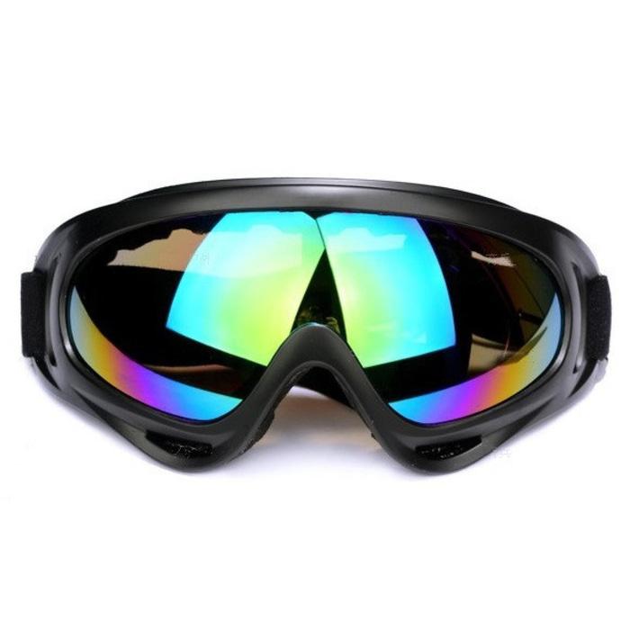 Kacamata Goggle Ski Tactical Sepeda Motor Pelindung Mata Lensa Wide UV - Hitam