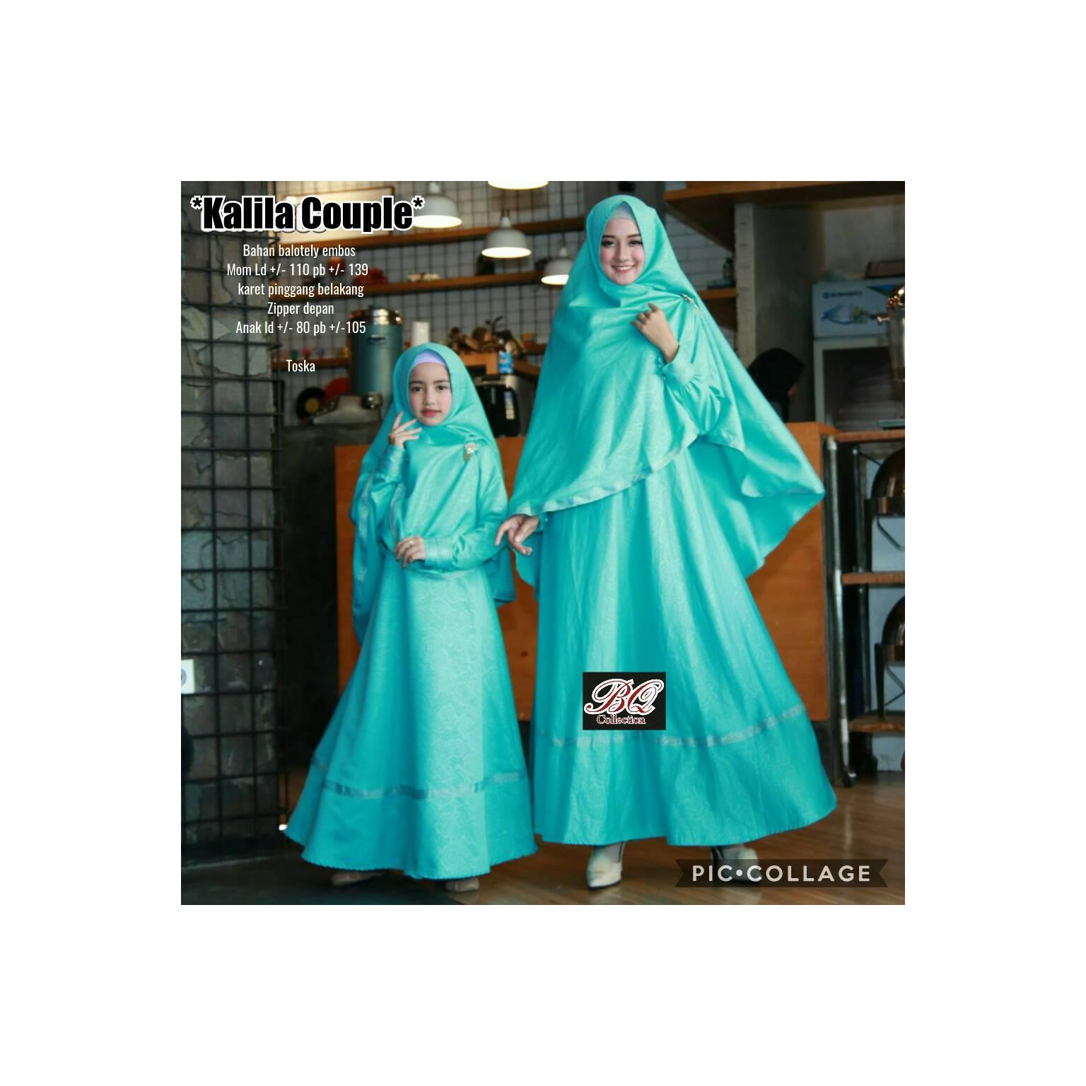 Kalila couple gamis tosca
