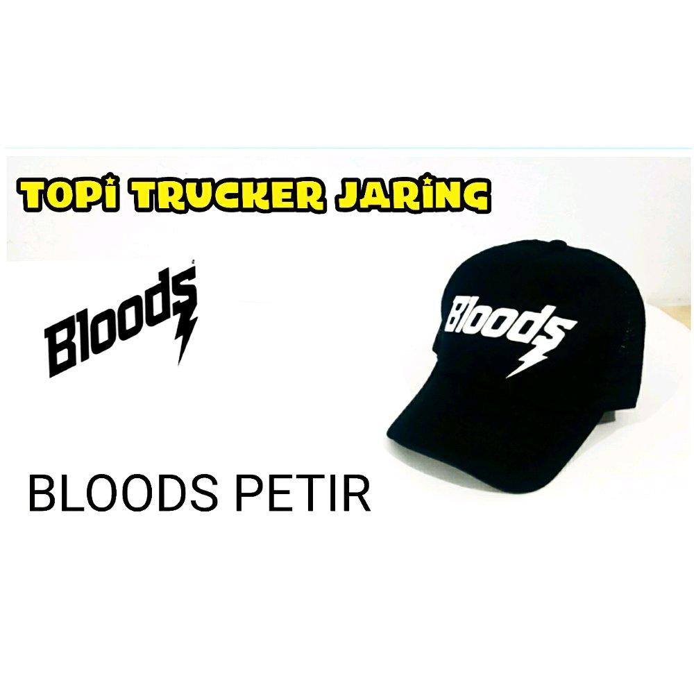 topi distro trucker jaring bloods petir hitam zuperone di lapak Zuperone mart superone