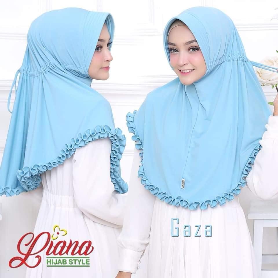 JILBAB INSTAN GAZA SERUT GOTIK TURKIS