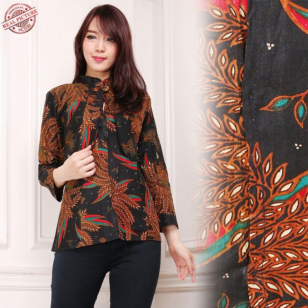 Glow Fashion Batik Atasan Blouse Kemeja Abaya Kebaya Wanita Yuli M Xl