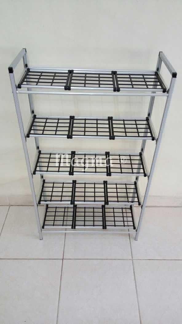 Rak Sepatu Aluminium 5 Susun - anti karat
