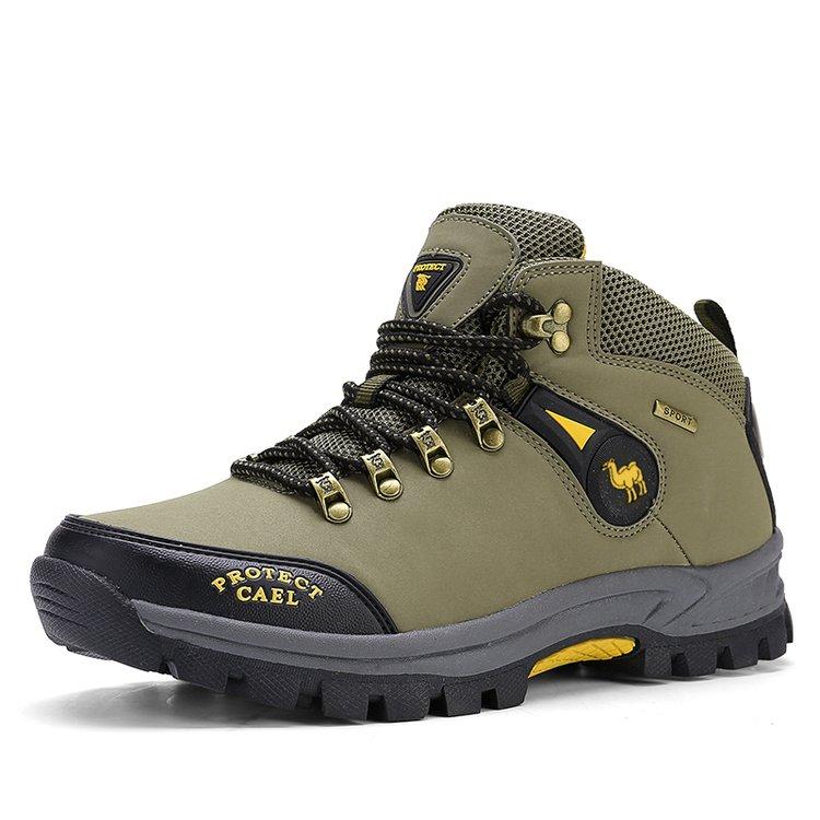 Pria Luar Ruangan Perjalanan Daki Gunung Sepatu Olahraga Sneakers Tinggi Terbaik (Tentara Hijau)