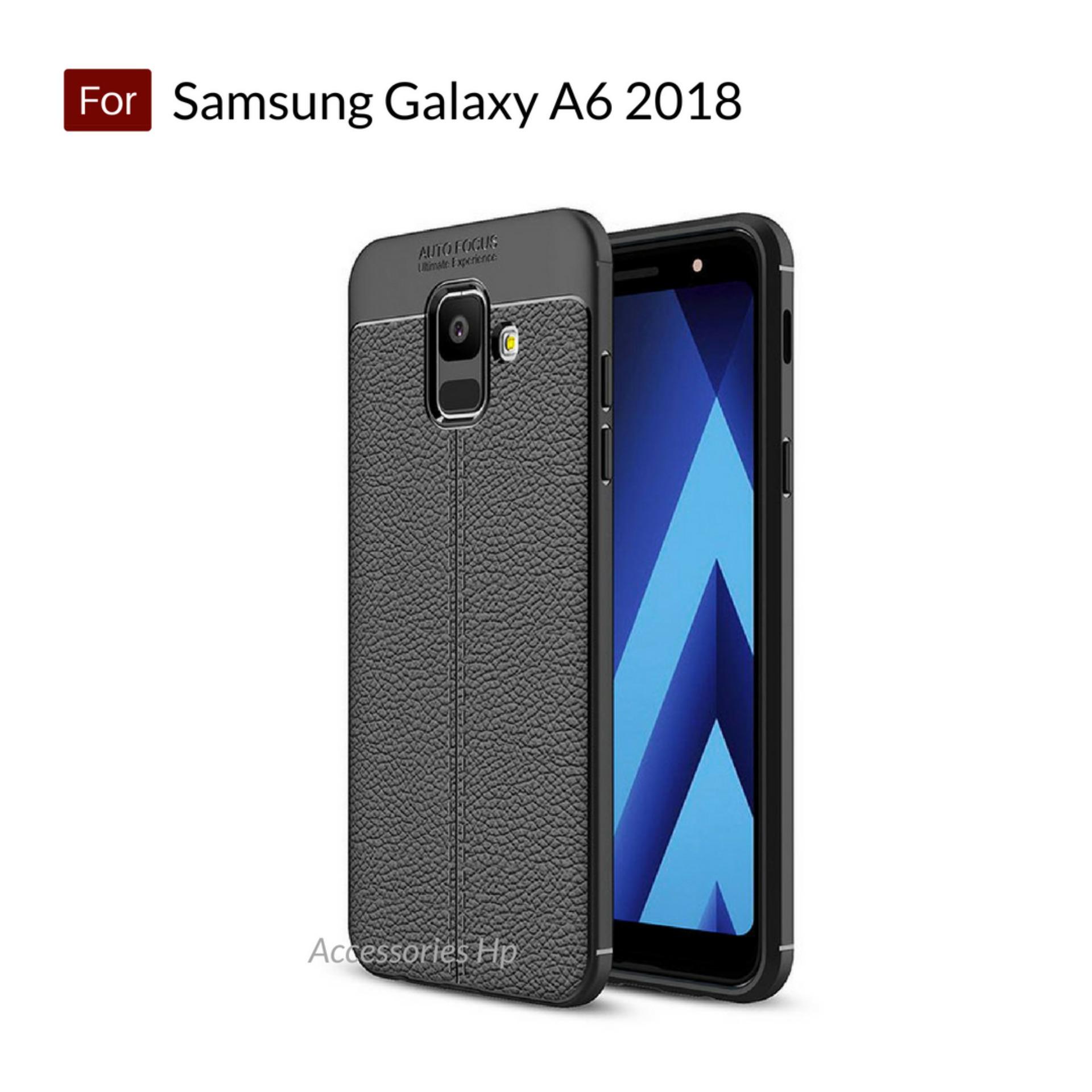 Accessories Hp Premium Ultimate Shockproof Leather Case For Samsung Galaxy A6 2018 - Black