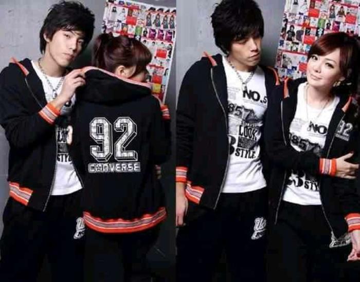 Couple Jaket 92 Converse Black