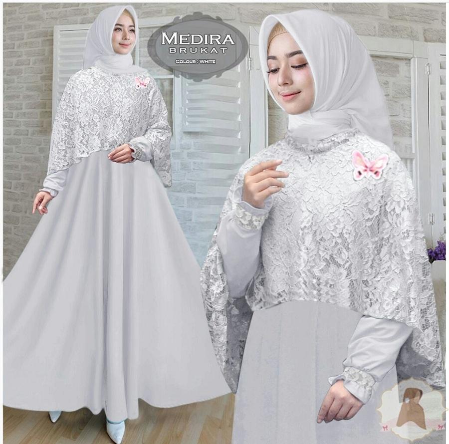 BajuReady 15146 S14 BAJU MUSLIM GAMIS SYARI MAXI MAXY DRESS BAHAN MAXMARA BUSUI PONCO BAHAN BRUK1AT JUMBO BIGSIZE BIG SIZE MURAH TERMURAH KEKINIAN PAKAIAN WANITA MUSLIMAH DEWASA LENGAN PANJANG WARNA PUTIH