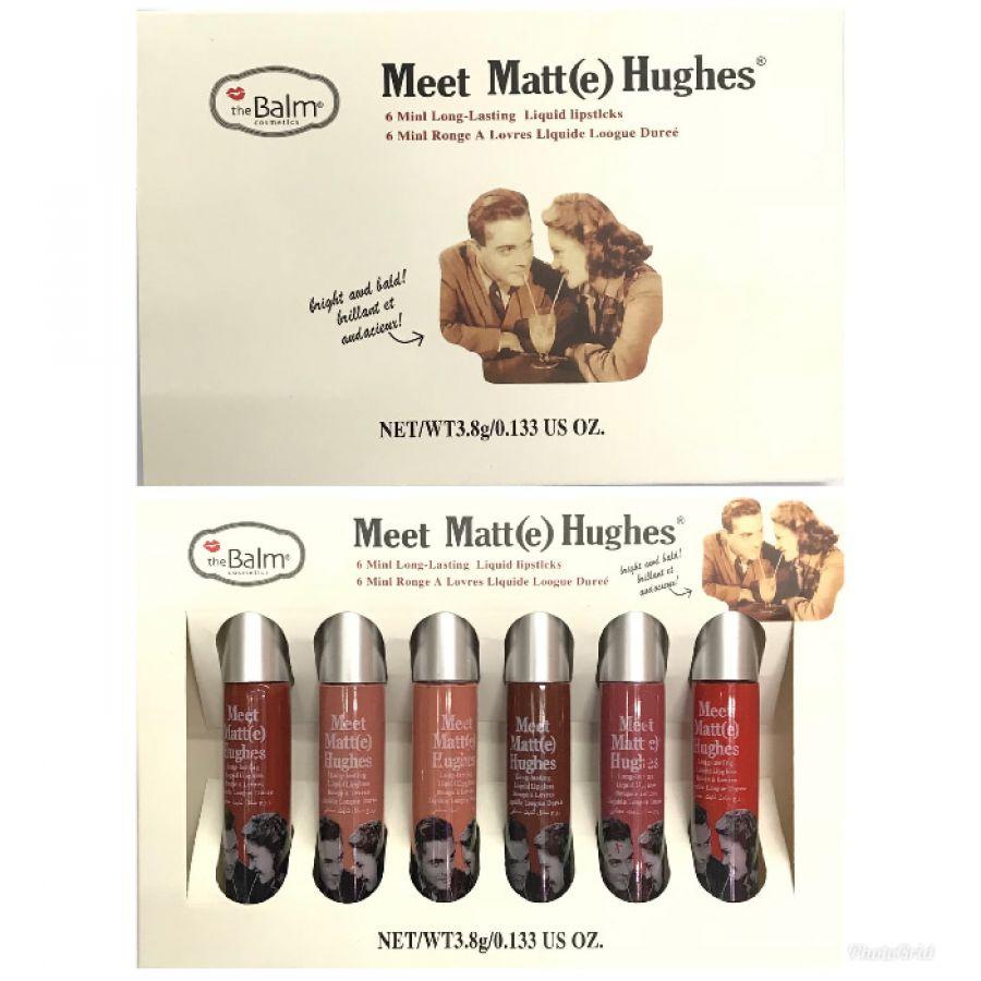 (6pc) The Balm Meet Matte Hughes Lip Cream Dus Putih - Lipstik dan Pensil Bibir Paling Laris