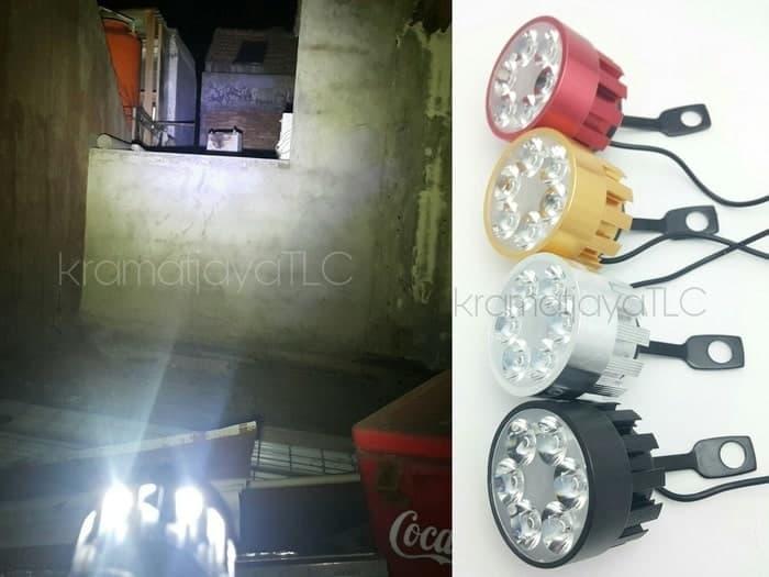 Lampu Tembak U3 LED CREE 6 Titik Sisi Sorot Bracket Spion ( BULAT )NEW