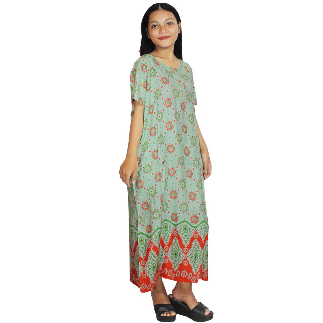 Daster Batik, Daster Lengan Pendek, Baju Tidur, Piyama, Kancing, Daster Bumil , Daster Busui, (DPT001-70) Batikalhadi Online