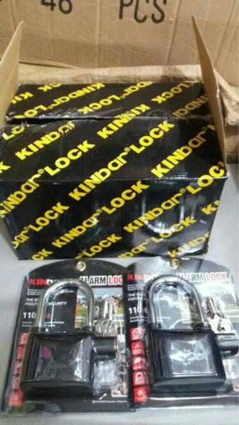 Gembok Alarm Kinbar | ( gembok alarm motor anti maling koper sepeda pagar cakram kinbar kode tas mobil clock rumah sensor gerak pintu digital remote lock bht ) |