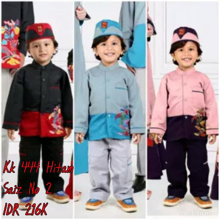 Keke Baju Muslim Anak KK 443 Hitam No2