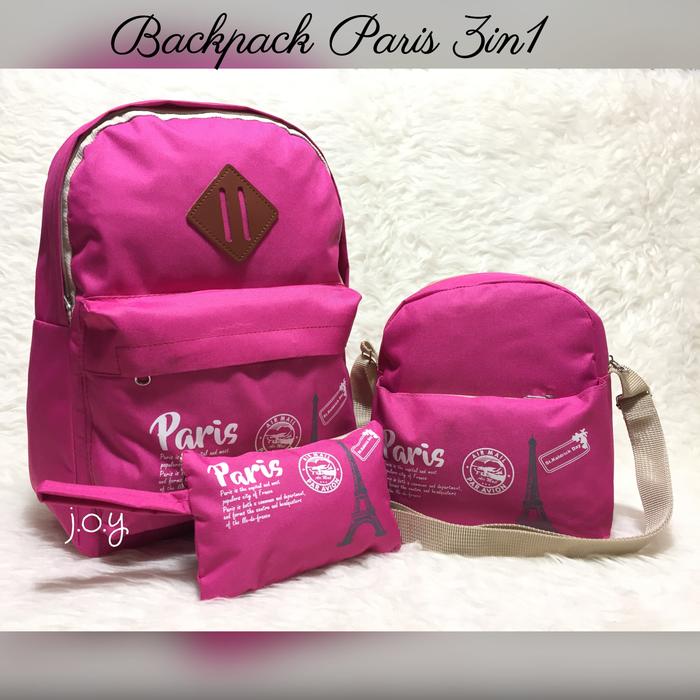 BEST SELLER!!! Tas Lokal/Tas Murah/Tas Selempang/Tas Ransel/Backpack Paris 3in1 - Kw4Yfp