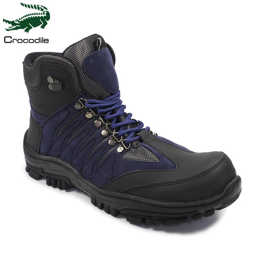 big sale sepatu safety boots crocodile hauler wolve delta boots ujungbesi work tracking hiking touring bikers outdoor - navy